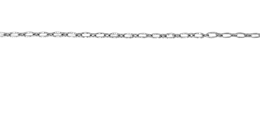 Dainty Silver Textured Oval Paperclip Chain