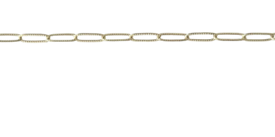 Large Textured Yellow Gold Paperclip Chain