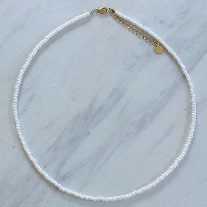 Dainty beaded layering necklace