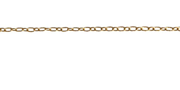 Antique Gold Textured Circular Paperclip Chain