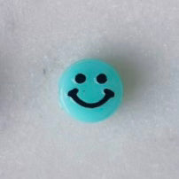 Blue Smiley Beaded Bracelet Stack