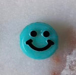 Blue Smiley Beaded Bracelet Stack