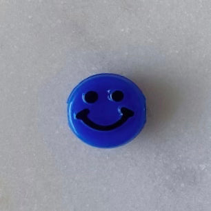 Blue Smiley Beaded Bracelet Stack