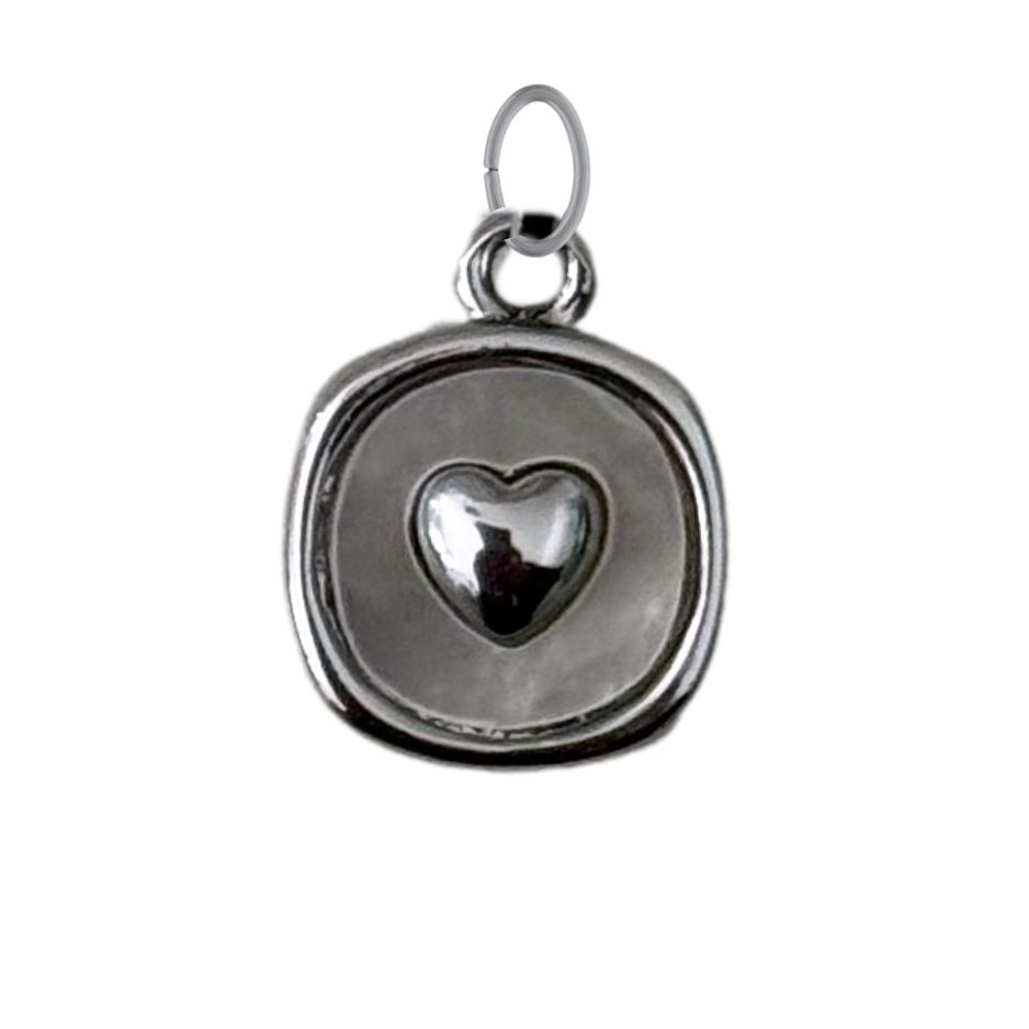 Silver Mother of Pearl Heart Pendant