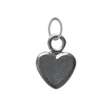 Tiny Silver Heart Charm