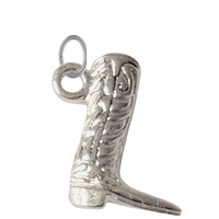 Large Silver Cowgirl Boot Charm