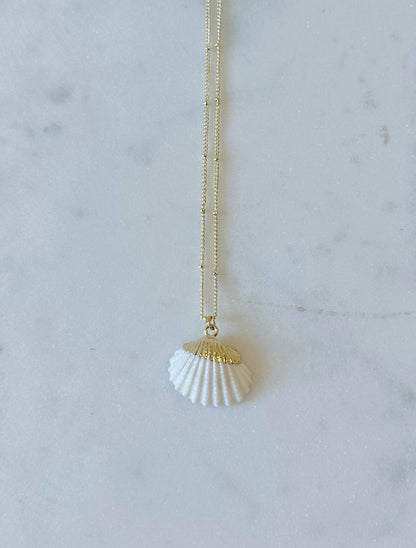 Gold seashell necklaces