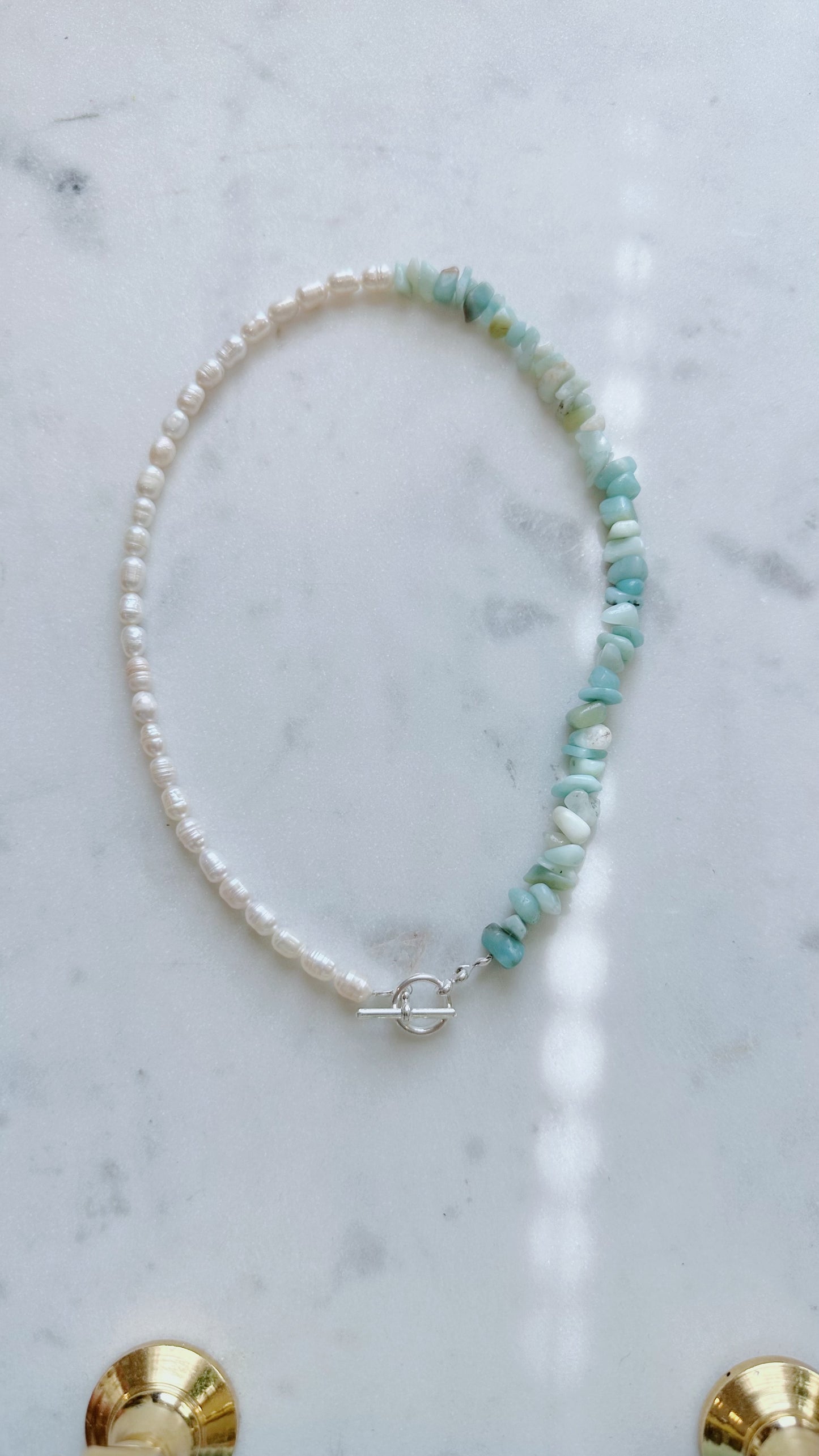 Bora Bora turquoise and pearl necklace