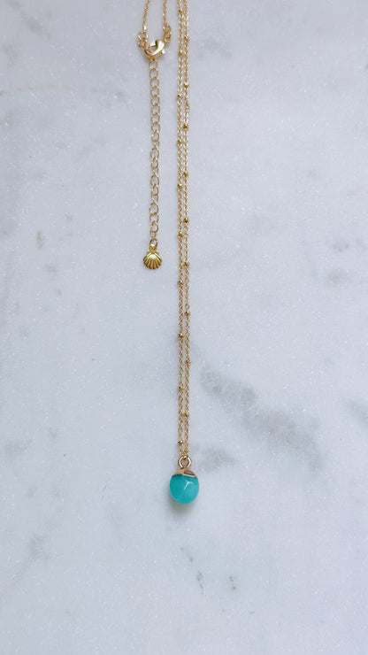 Turquoise nugget gemstone necklace