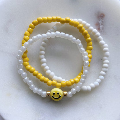 Sunny smiles bracelet stack