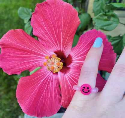 Pink gem ring