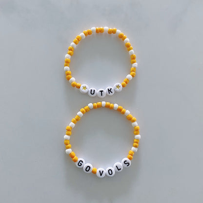 U of Tennessee beaded bracelets