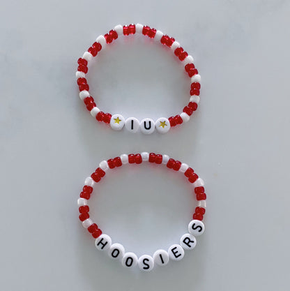 Indiana University beaded bracelet