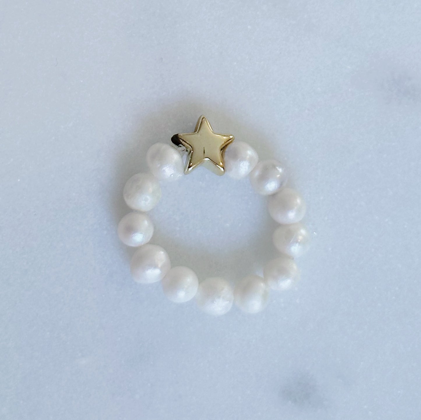 Pearl charm ring