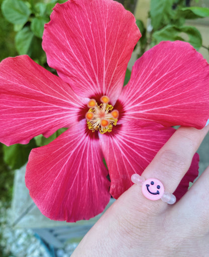 Pink gem ring