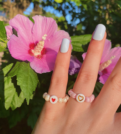 Dainty pearl ring