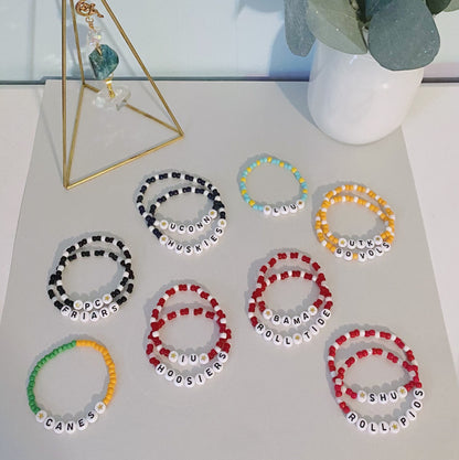 U of Alabama beaded bracelets