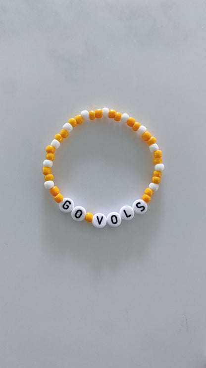 U of Tennessee beaded bracelets