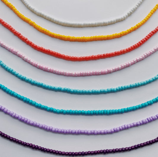 Solid bead choker necklace