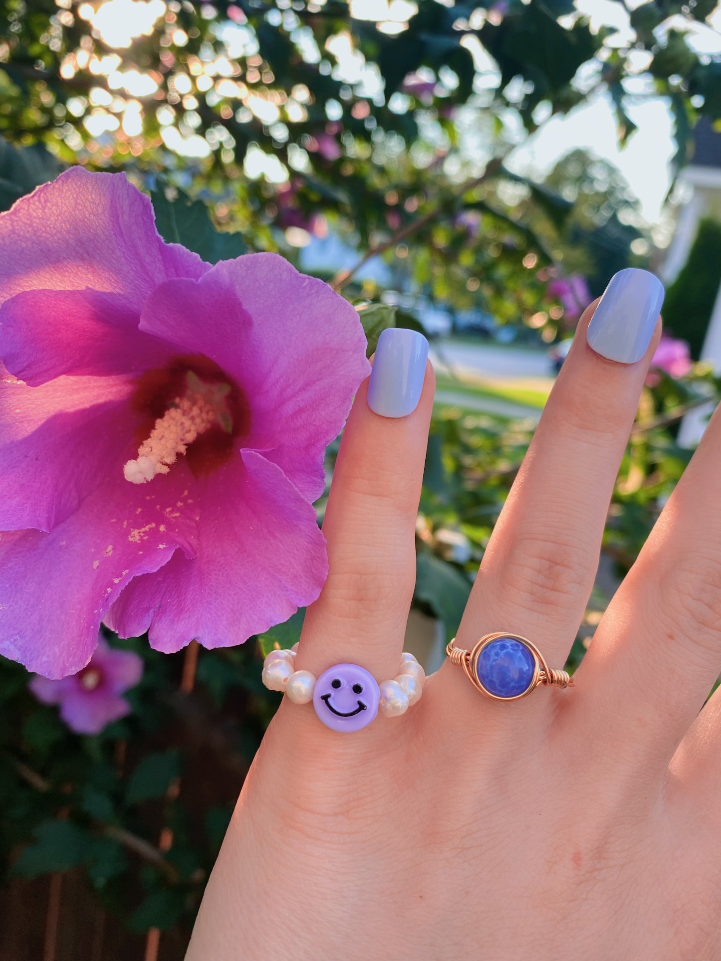 Dainty pearl ring