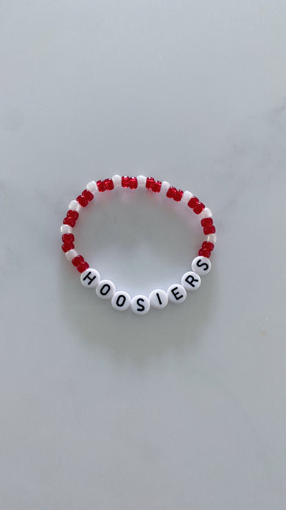 Indiana University beaded bracelet